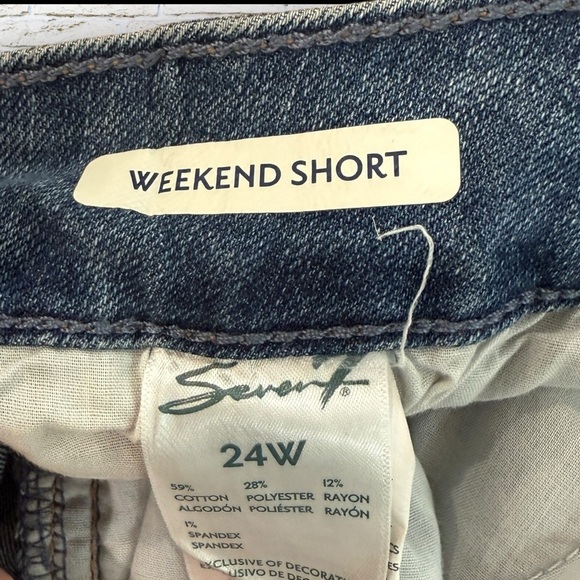NWT Women's Seven7 Jean Weekend Cuff Shorts Size 24W - Picture 4 of 7